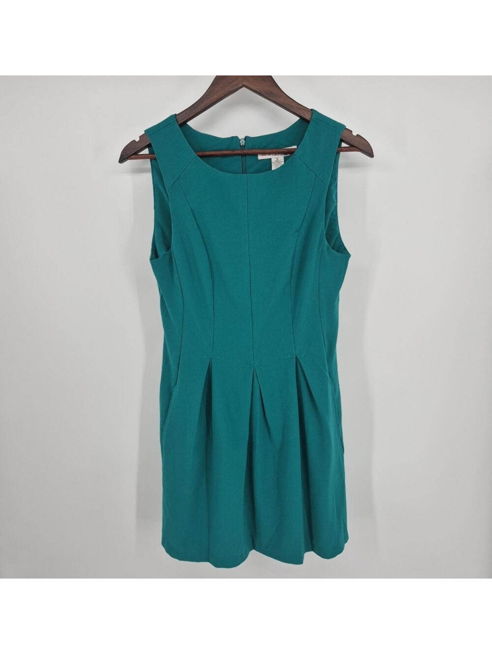 AA Studio AA Women's Size 6 Teal Green Sleeveless Pleated Fit & Flare  Dress